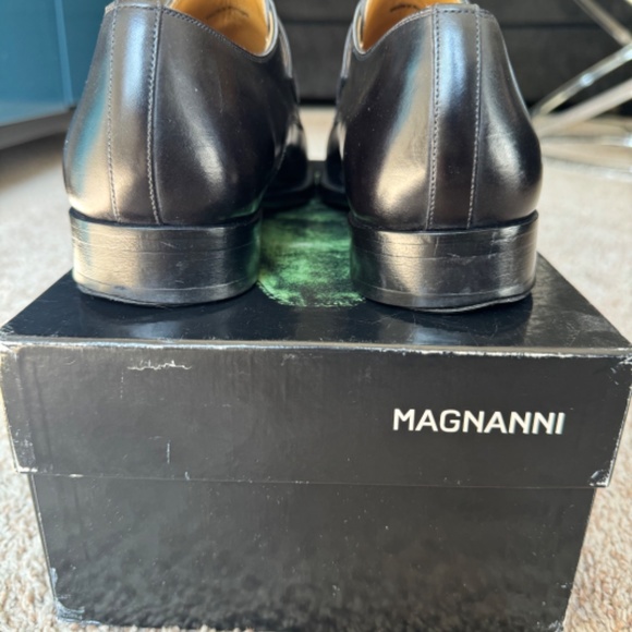 MAGNANNI GREY (CHARCOAL) MEDALLION PLAIN TOE MONK STRAP - Picture 6 of 9